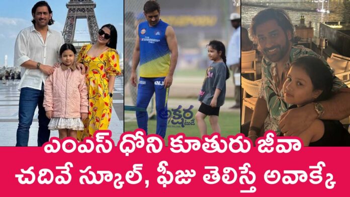 MS Dhoni Daughter : ఎంఎస్ ధోని కూతురు జీవా చ‌దివే స్కూల్, ఫీజు తెలిస్తే అవాక్కే