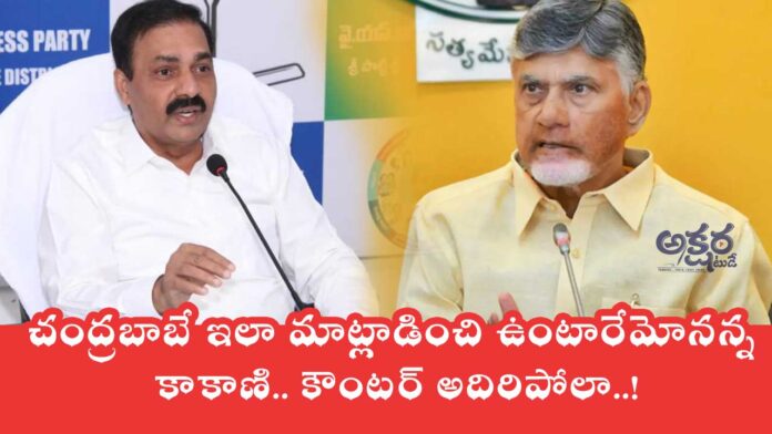 Nara Chandrababu : చంద్ర‌బాబే ఇలా మాట్లాడించి ఉంటారేమోన‌న్న కాకాణి.. కౌంట‌ర్ అదిరిపోలా..!